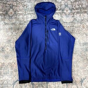 The North Face Summit L2 FuseForm Hoodie Men's L Blue Lined 1/2 Zip Outdoor